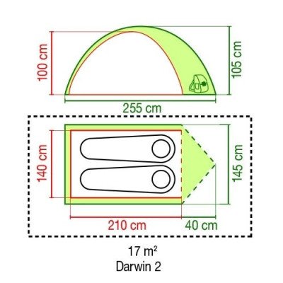 Turistinė palapinė Coleman Darwin 2
