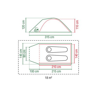 Turistinė palapinė Coleman Darwin 2 plus
