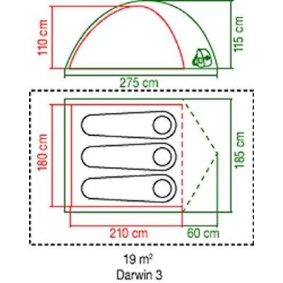 Turistinė palapinė Coleman Darwin 3