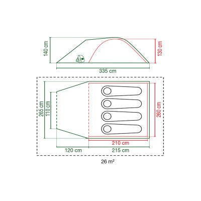 Turistinė palapinė Coleman Darwin 4+