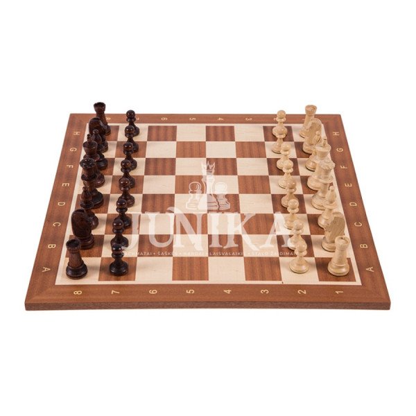 Turnyriniai šachmatai Nr. 6 Staunton 54x54cm (su lenta)